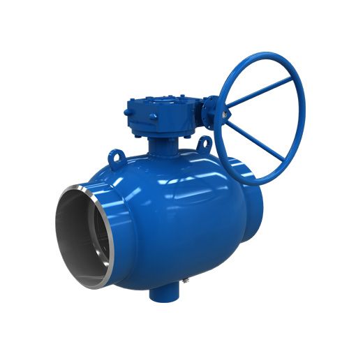 Fixed turbine type fully welded ball valve DN350