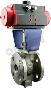 Flanged v ball valve