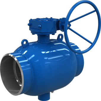 Fixed turbine type fully welded ball valve DN350