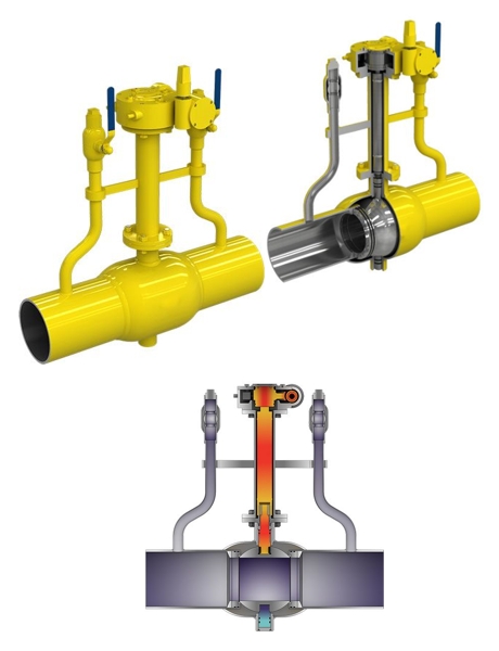 gas buried fully welded ball valve